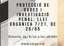 M. Àngels Barbarà participa al webinar 'Novetats sobre la protecció de dades i investigació penal: Llei orgànica 7/21, de 26 de maig