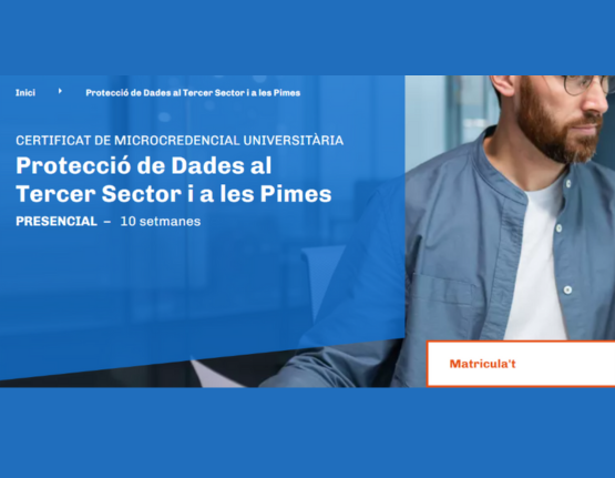 Obertes les inscripcions per al nou curs de protecció de dades per a entitats del tercer sector i pimes