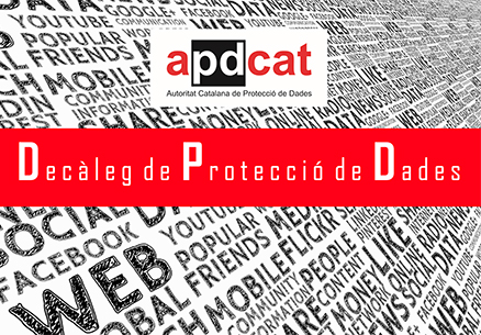 Imatge de portada del Decàleg de protecció de dades