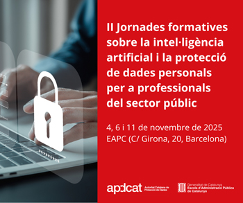 2a edició de les jornades d'IA i protecció de dades per al sector públic