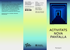 Díptic sobre activitats de l'exposició "Nova Pantalla"