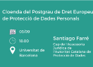 Santiago Farré participa a la cloenda del Postgrau de Dret Europeu de Protecció de Dades Personals
