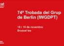 The APDCAT participates in the 74th meeting of the Berlin Group